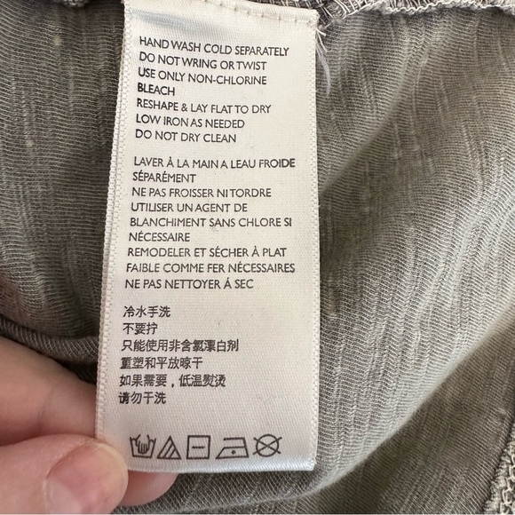 Free People Micha embroidered mesh beaded long sleeve tee gray combo - Picture 8 of 8